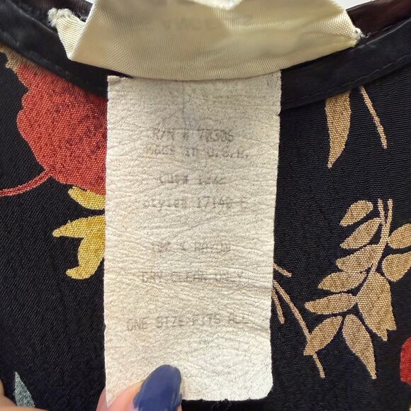 VTG Exit 51 Whimsygoth Fairy Dark Floral 90s Y2K Strappy Maxi Dress (S/M) - Picture 8 of 9